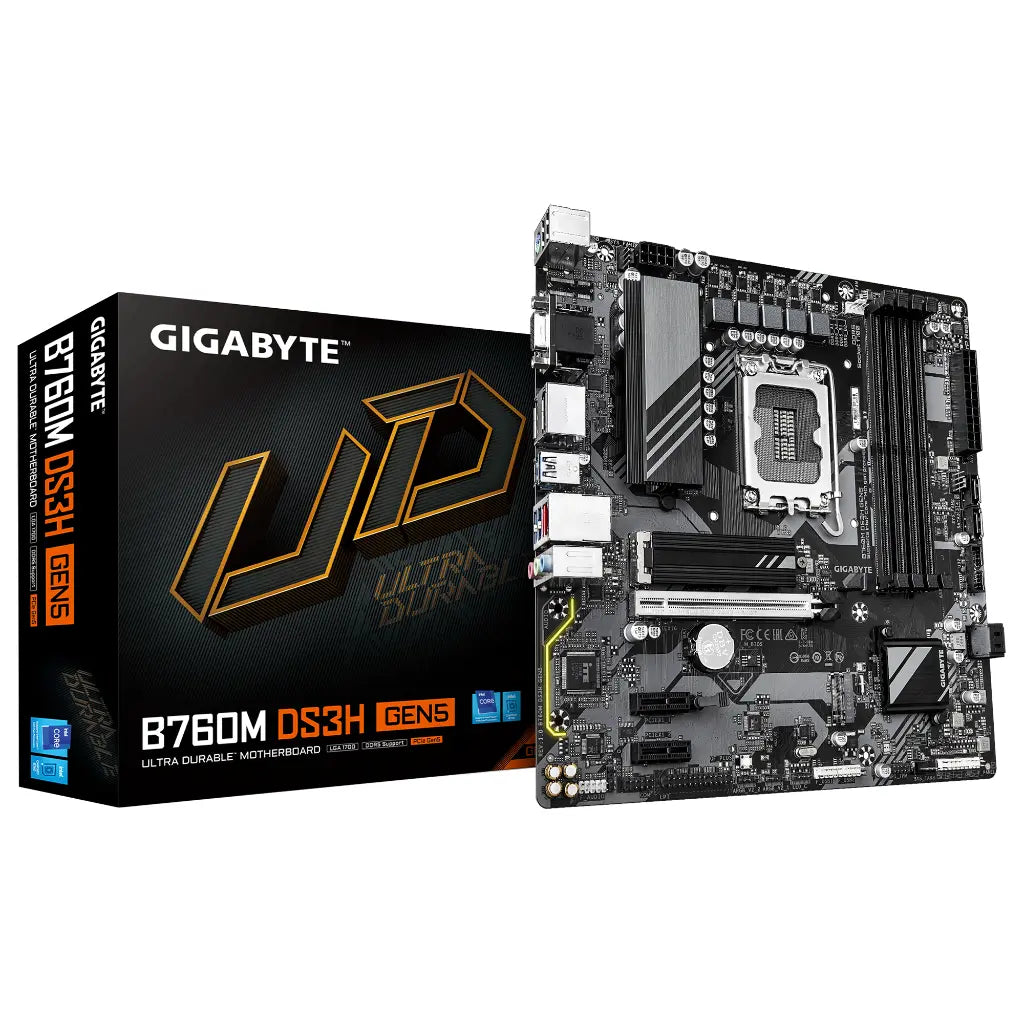 Gigabyte B760M DS3H GEN5 Intel B760 LGA1700 DDR5 Micro-ATX Motherboard-tpstech.in