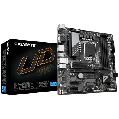 Gigabyte B760M DS3H Intel B760 LGA1700 DDR4 Micro-ATX Motherboard-tpstech.in