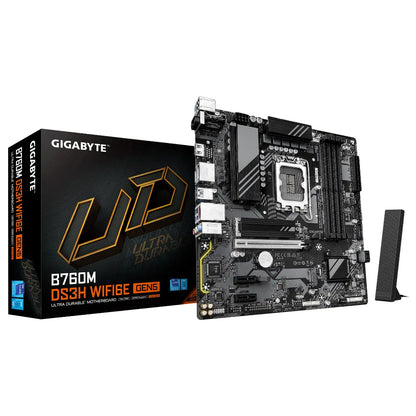 Gigabyte B760M DS3H WIFI6E GEN5 Intel B760 LGA1700 DDR5 Micro-ATX Motherboard-tpstech.in