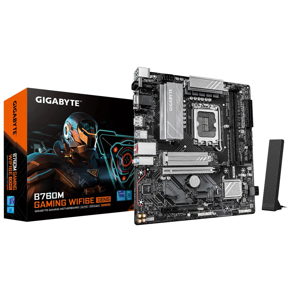 Gigabyte B760M GAMING WIFI6E GEN5 Intel B760 LGA1700 DDR5 Micro-ATX Motherboard-tpstech.in