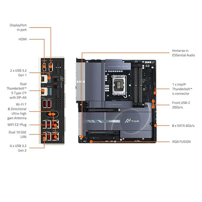 Gigabyte Z890 AI TOP WiFi Intel Z890 LGA1851 DDR5 E-ATX Motherboard-tpstech.in