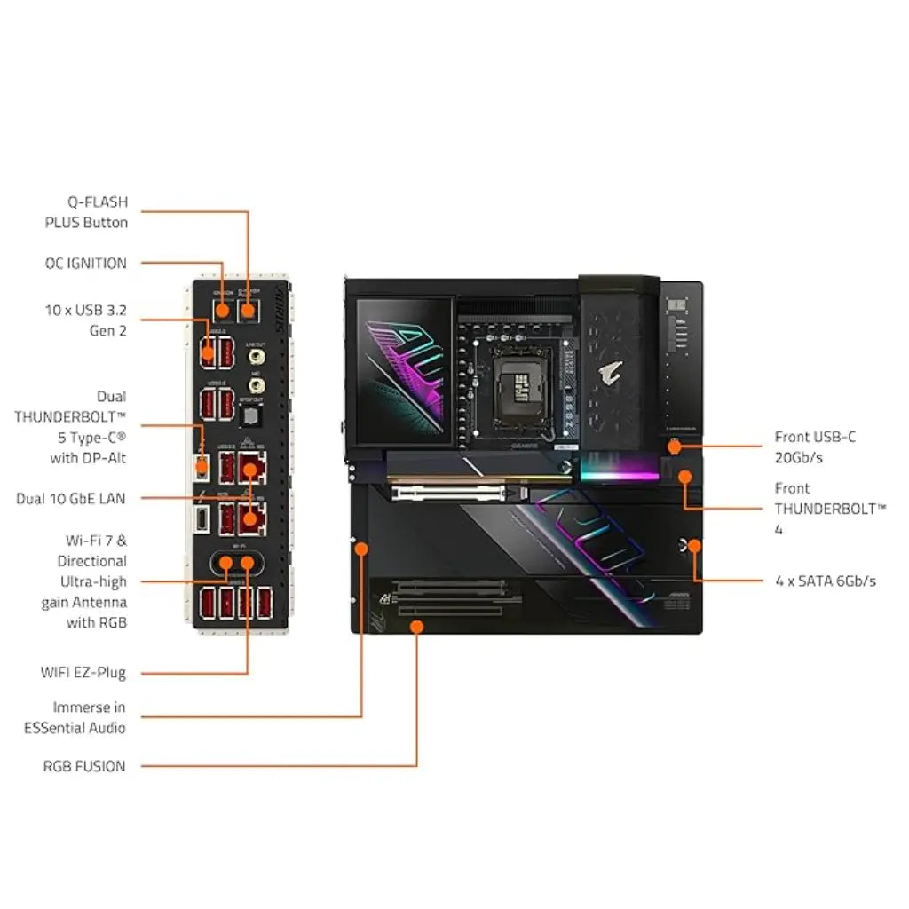 Gigabyte Z890 AORUS XTREME AI TOP WiFi Intel Z890 LGA1851 DDR5 E-ATX Motherboard-tpstech.in