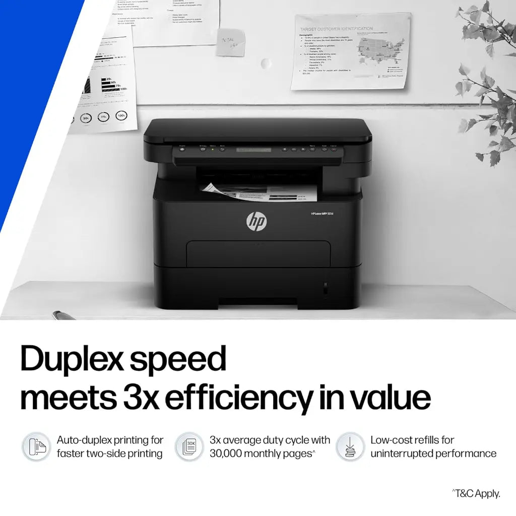 HP Laser MFP 323D Monochrome Multifunction Laser Printer with Auto Duplex Printing-tpstech.in
