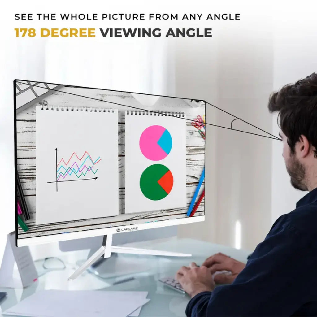 LAPCARE LM24GMWSP 24" 60Hz 5ms Full HD LED Monitor with Built-in Speakers-tpstech.in