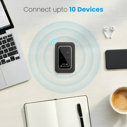  Lapcare 4G LTE WiFi Dongle LOIOMD9947 3000mAh Battery Dual Band Hotspot Up to 150Mbps-tpstech.in