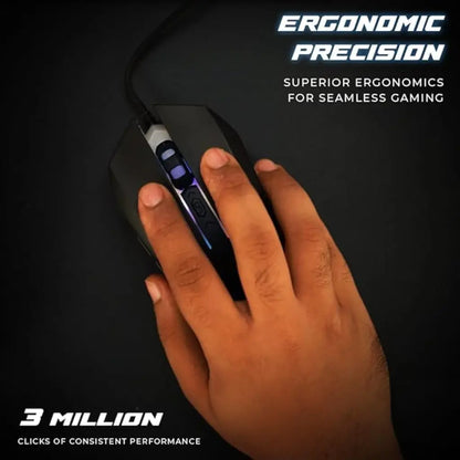 Lapcare Champ LGM-100 USB Wired RGB Gaming Mouse 3600DPI-tpstech.in