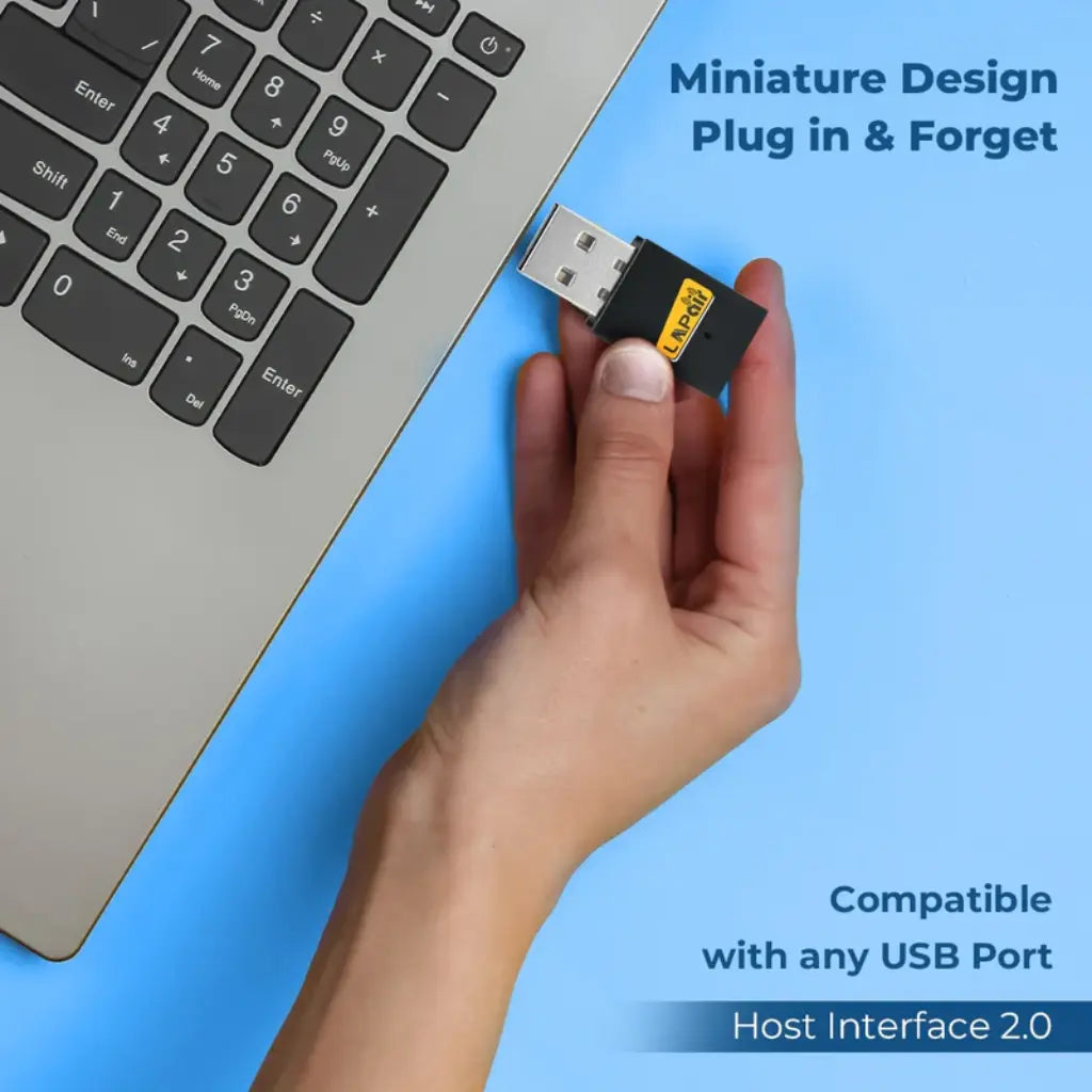 Lapcare LapAir LWD-300 300Mbps Nano Wireless USB 2.0 WiFi Adapter-tpstech.in