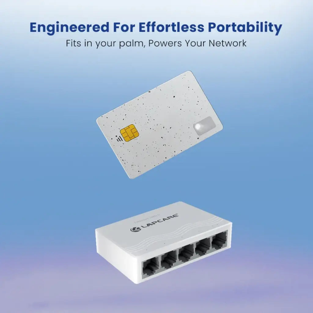 Lapcare Laplink 5 Port Desktop Ethernet Switch - White-tpstech.in