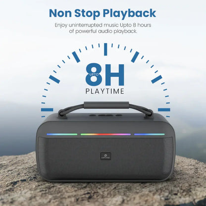 Lapcare Roxx 30W Portable Party Speaker with RGB Lights TWS Function 8H Playtime-tpstech.in