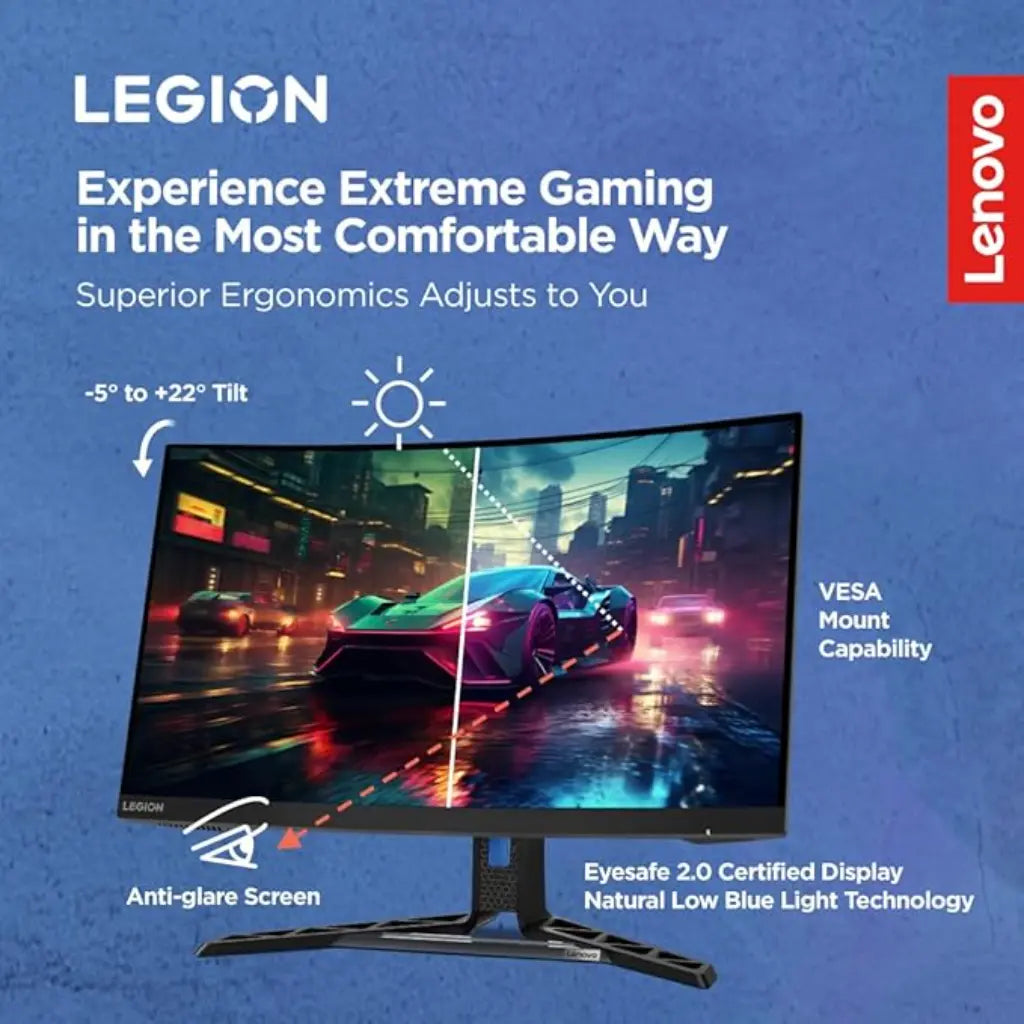 Lenovo Legion R27fc‑30 27″ 280 Hz 0.5 ms Curved FHD Gaming Monitor-tpstech.in