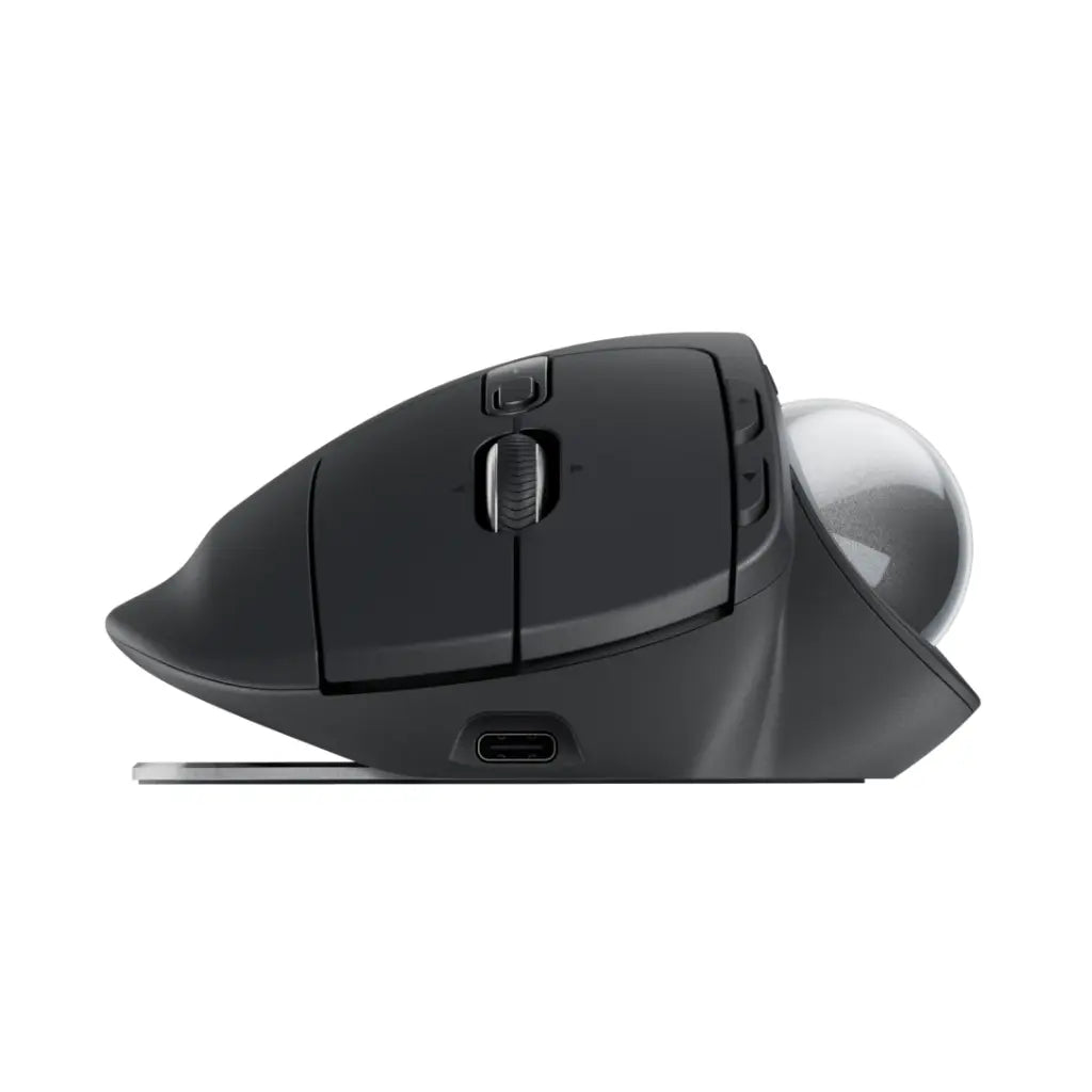 Logitech MX Ergo S Wireless Ergonomic Trackball Mouse USB-C Charging - Graphite-tpstech.in
