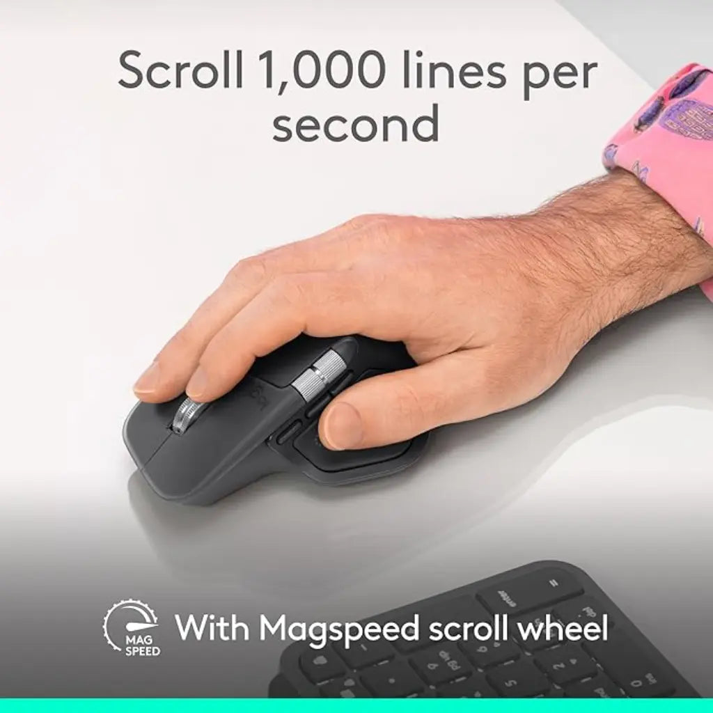 Logitech MX Master 4 Ergonomic Wireless Mouse with Haptic Feedback & MagSpeed Wheel-tpstech.in
