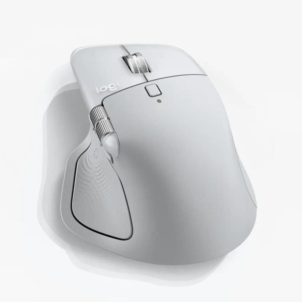 Logitech MX Master 4 for Mac Ergonomic Wireless Mouse Haptic Feedback - White Silver-tpstech.in