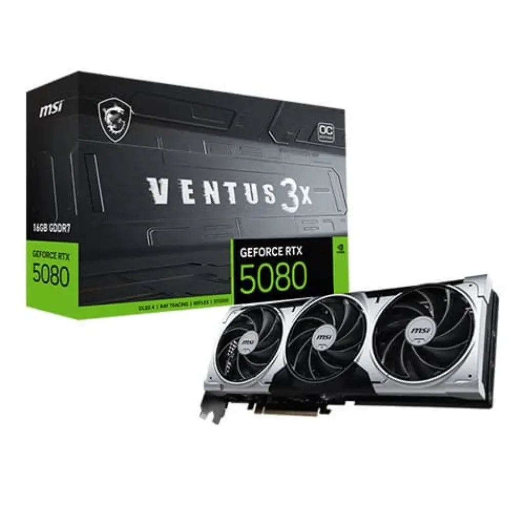MSI Ventus 3X OC Plus GeForce RTX 5080 16GB GDDR7 Graphics Card-tpstech.in