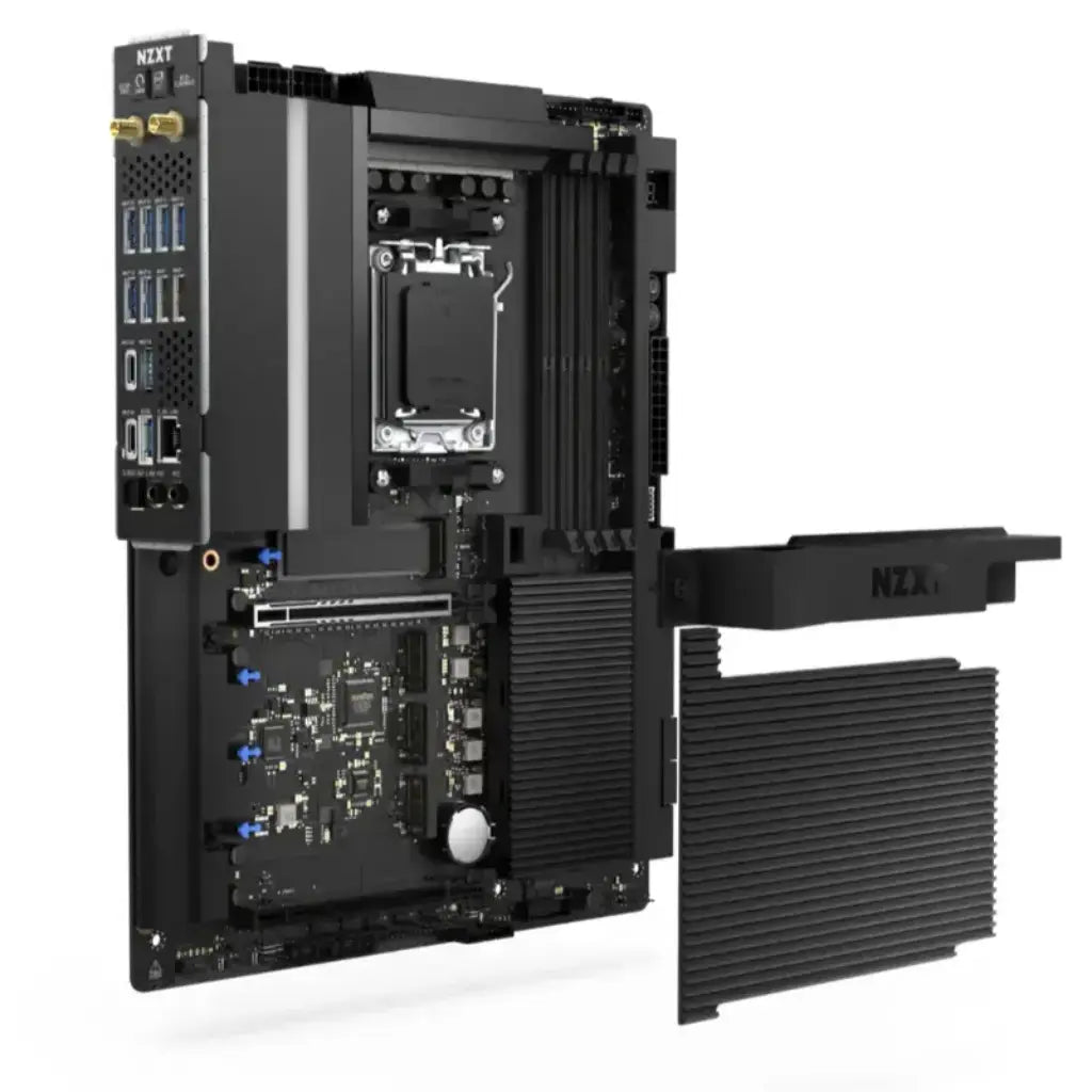 NZXT N9‑X87XT‑B1 AMD X870E ATX DDR5 Gaming Motherboard with Wi‑Fi 7 Full Cover RGB-tpstech.in