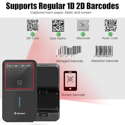 Newland NLS-FR4280-BT 2D Bluetooth Desktop Barcode Scanner with 1280×800 CMOS Sensor-tpstech.in