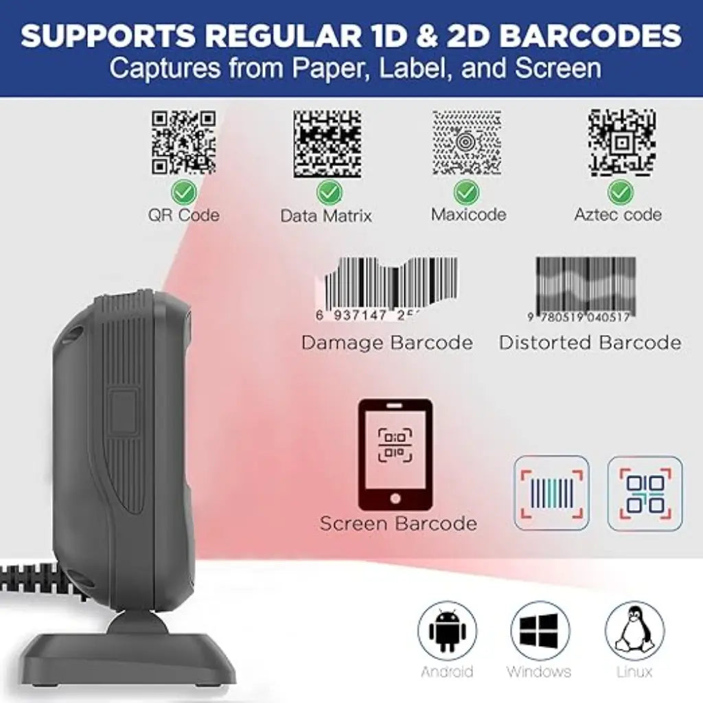 Newland NLS FR4080 20 2D Megapixel Presentation Barcode Scanner-tpstech.in