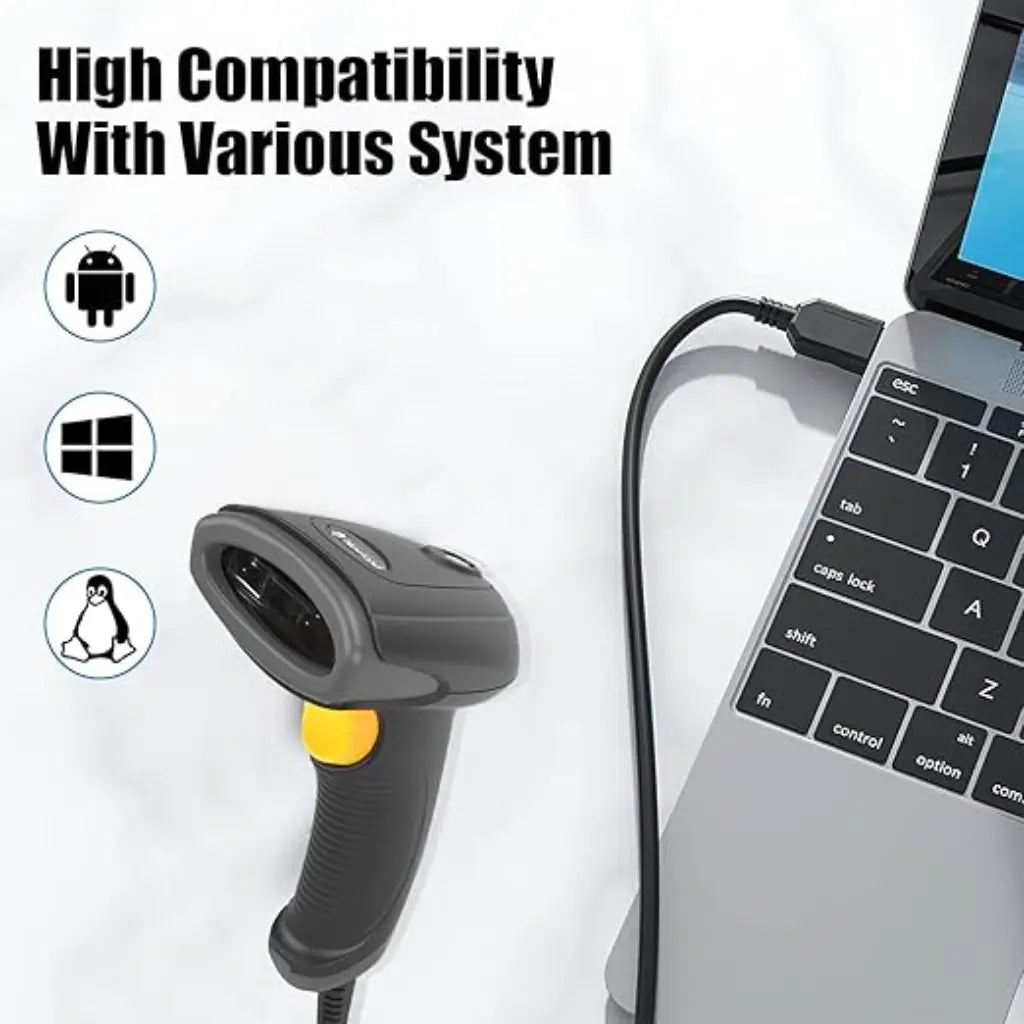 Newland NLS‑HR1150P‑30 1D Linear Imager Handheld Barcode Scanner USB Corded-tpstech.in