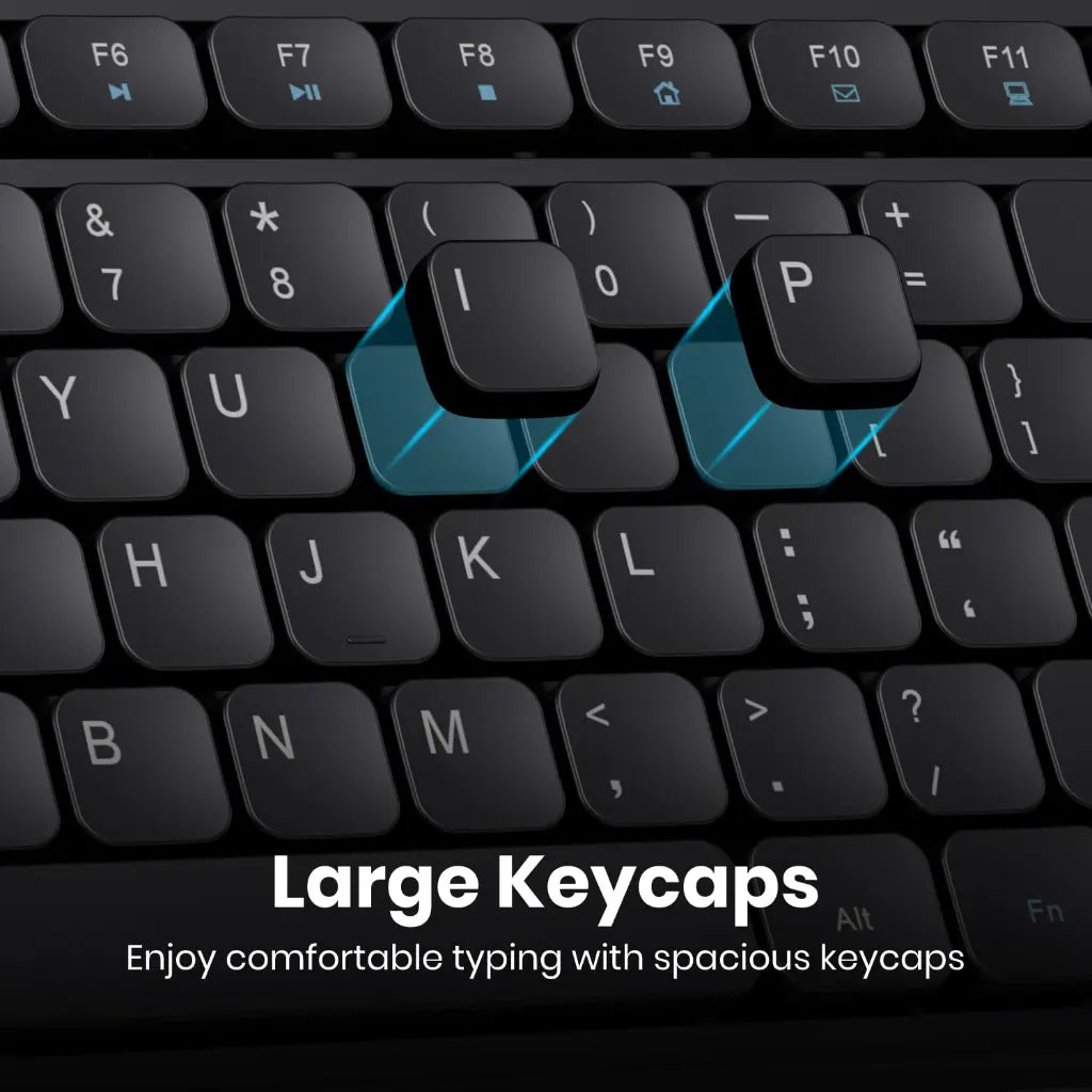 Portronics Key8 Combo POR 2400 Wireless Keyboard and Mouse Set Adjustable DPI-tpstech.in