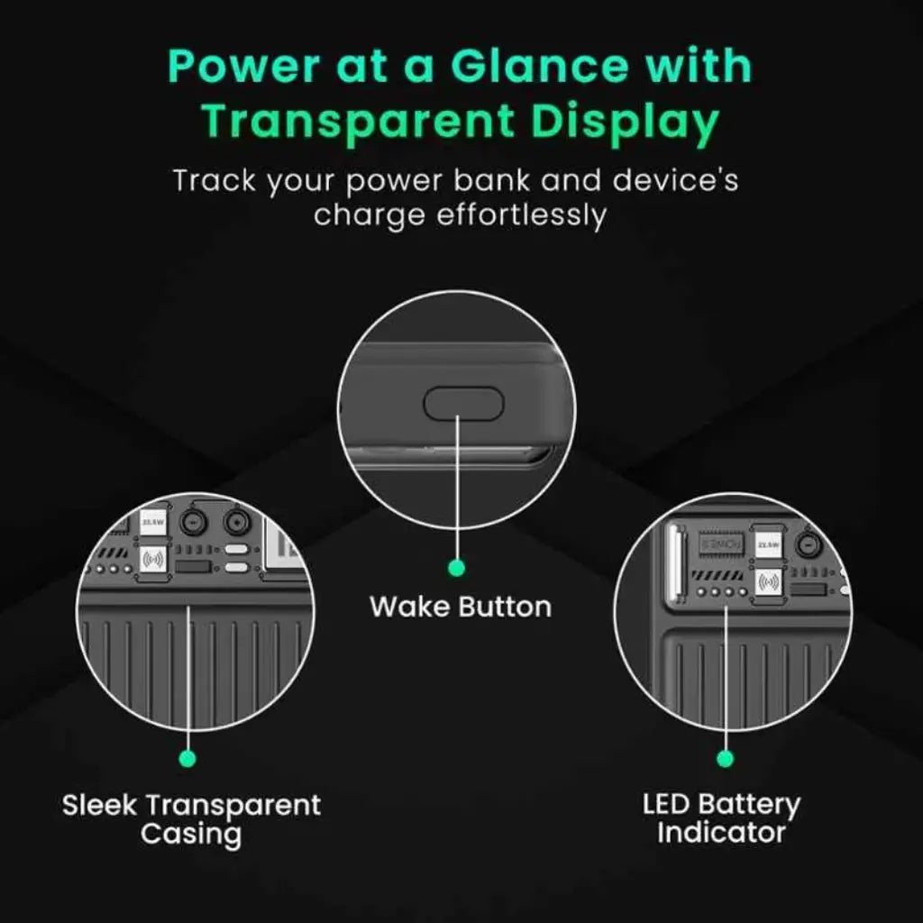 Portronics Luxcell Wireless Mini 10K POR 2178 10000mAh Power Bank-tpstech.in