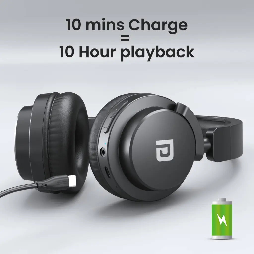 Portronics Muffs M2 POR 1882 Bluetooth 5.3 Over Ear Headphones 40Hrs Playtime-tpstech.in