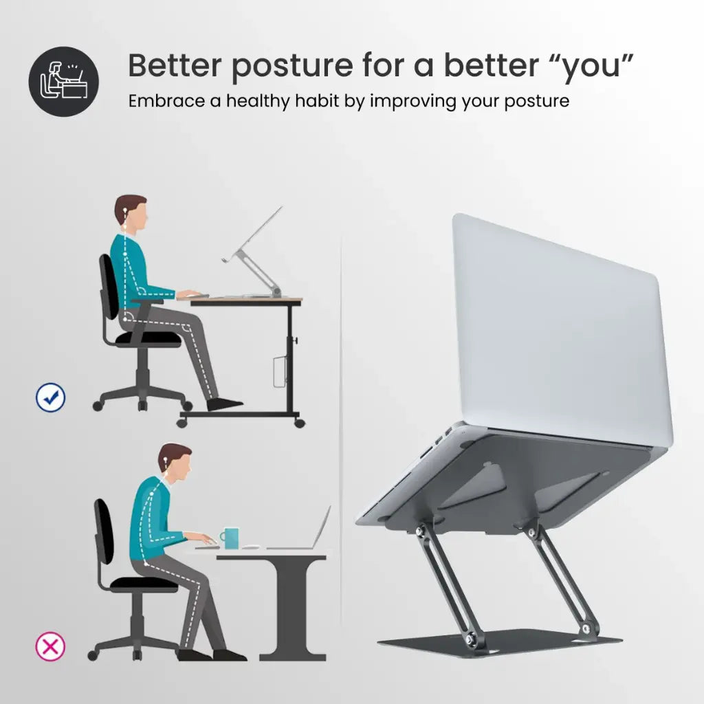 Portronics My Buddy K7 POR 1826 Adjustable Laptop Stand up to 17 Inch-tpstech.in