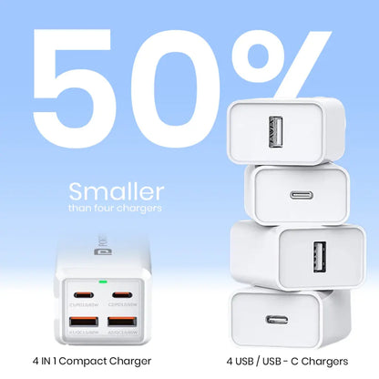 Portronics POR 1251 Adapto Volt 65 5-in-1 Power Adapter 65W Fast Charger-tpstech.in