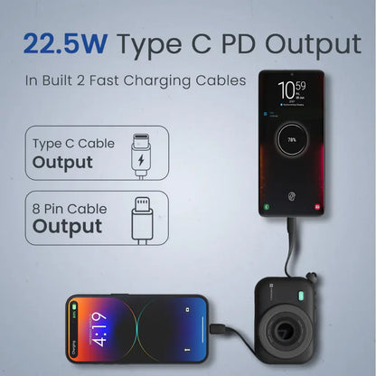 Portronics Power Shutter POR 2265 10000mAh Power Bank 22.5W Type C-tpstech.in