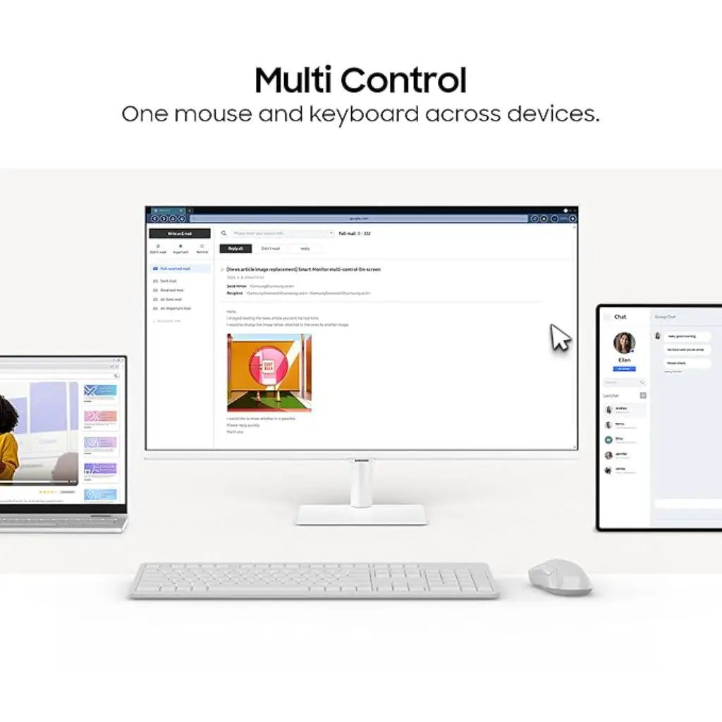 Samsung 32" 60 Hz M5 FHD Smart Monitor with Smart TV experience Built‑in Speakers-tpstech.in