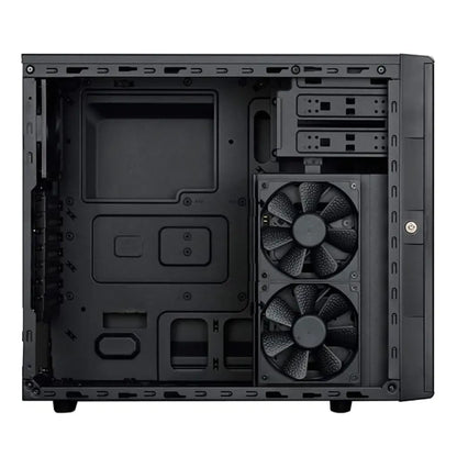 SilverStone SST‑CS380B Mid‑Tower NAS Chassis 8‑Bay Hot‑Swap Dual 5.25″ Bays 3×120 mm Fans-tpstech.in