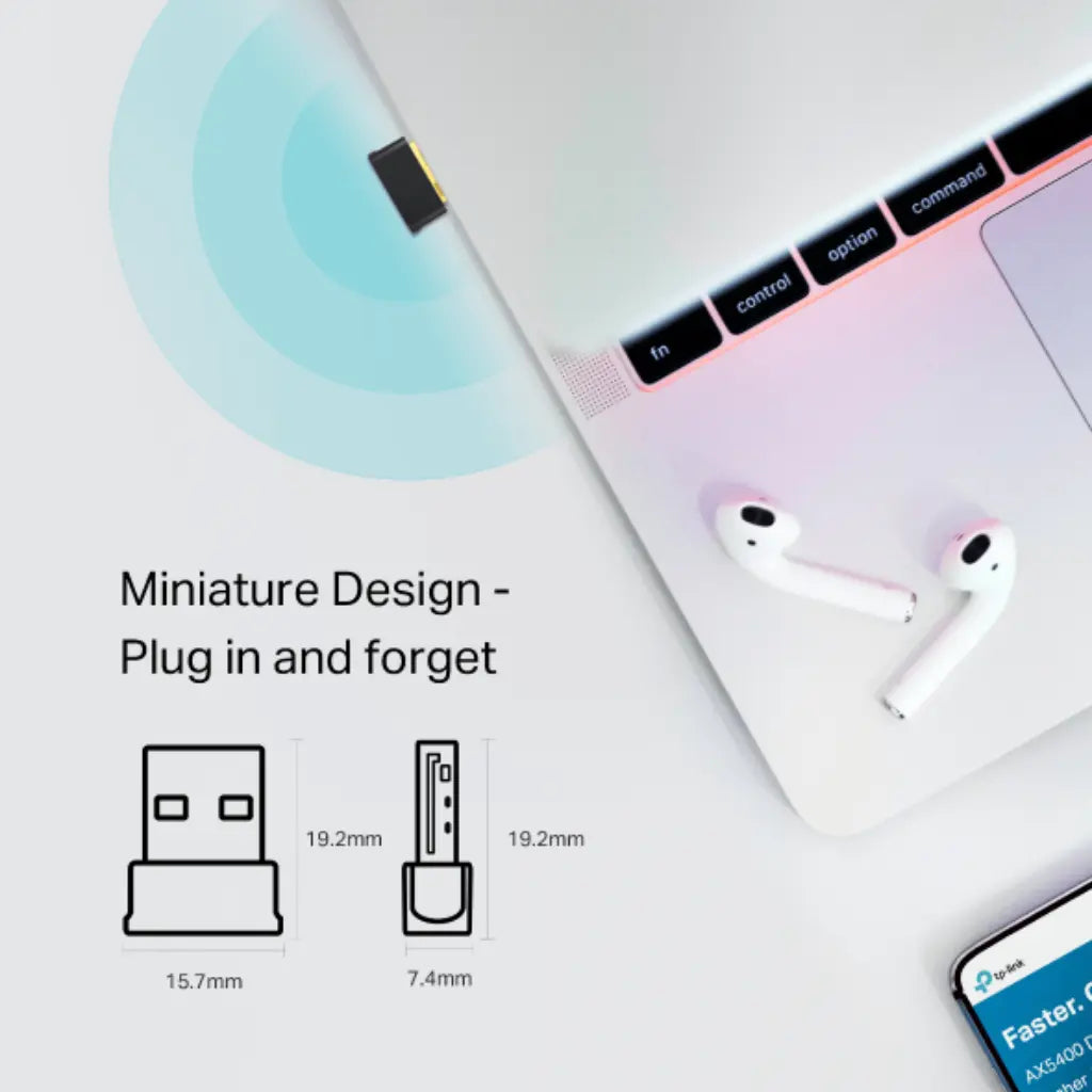 TP-Link Archer T2UB Nano AC600 Dual Band Wi-Fi & Bluetooth 4.2 USB Adapter-tpstech.in