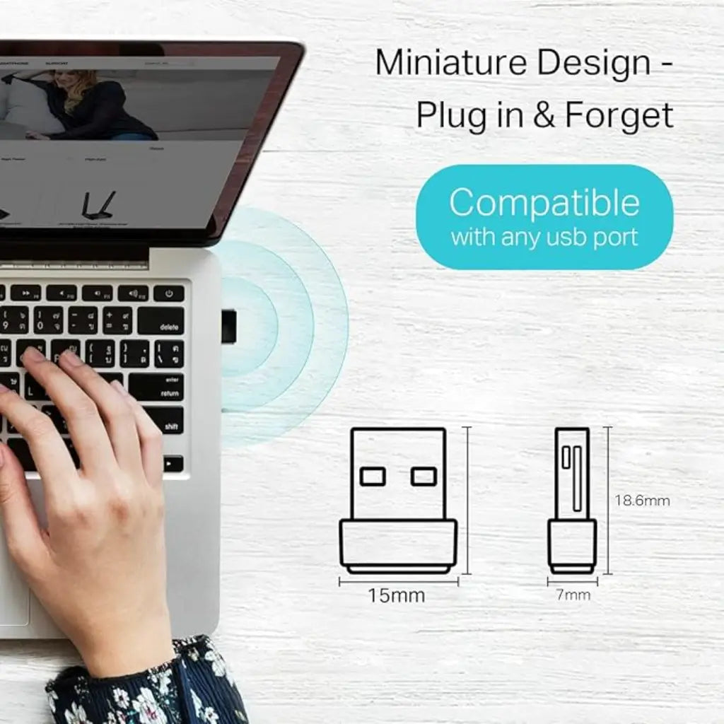 TP-Link Archer T2U Nano AC600 Nano Wireless Dual Band USB Wi-Fi Adapter-tpstech.in