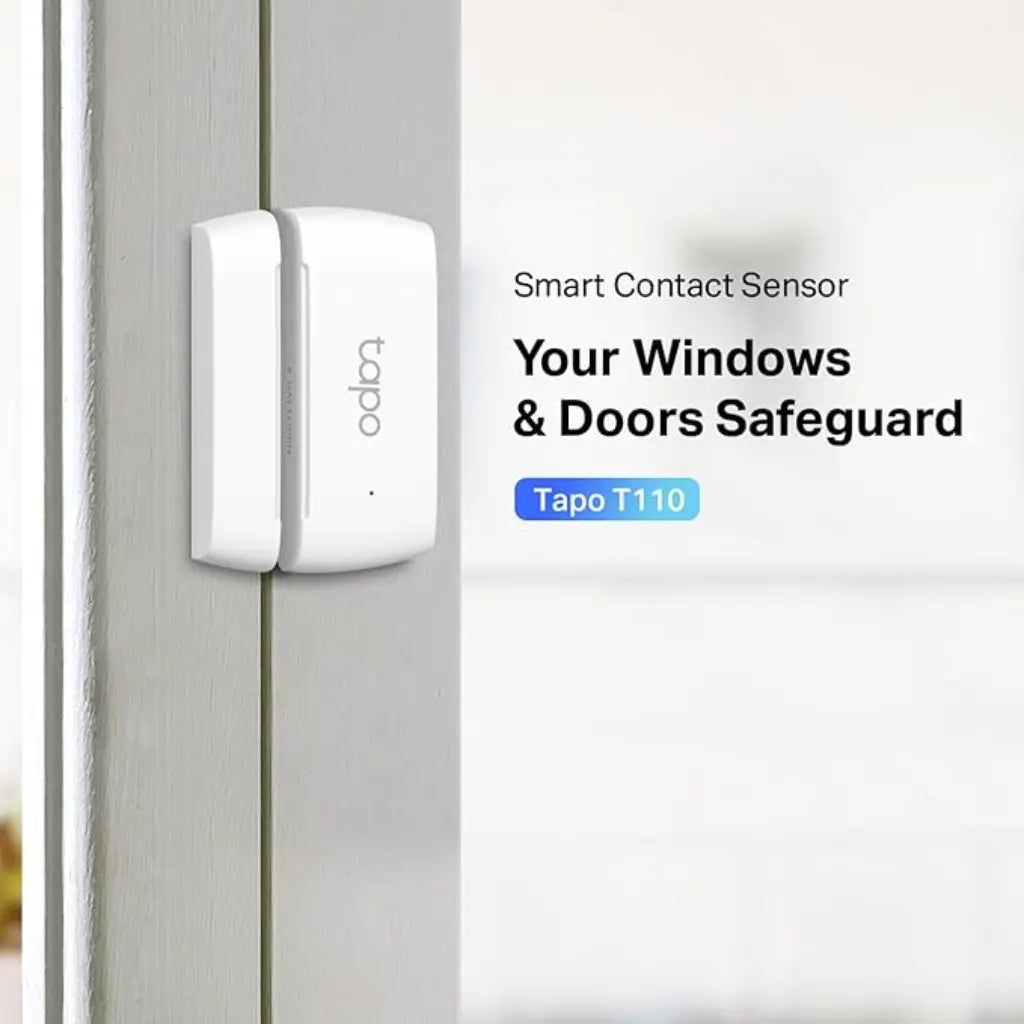 TP-Link Tapo T110 Smart Contact Sensor RealTime Door & Window Monitoring Instant Alerts Smart Automation Support-tpstech.in