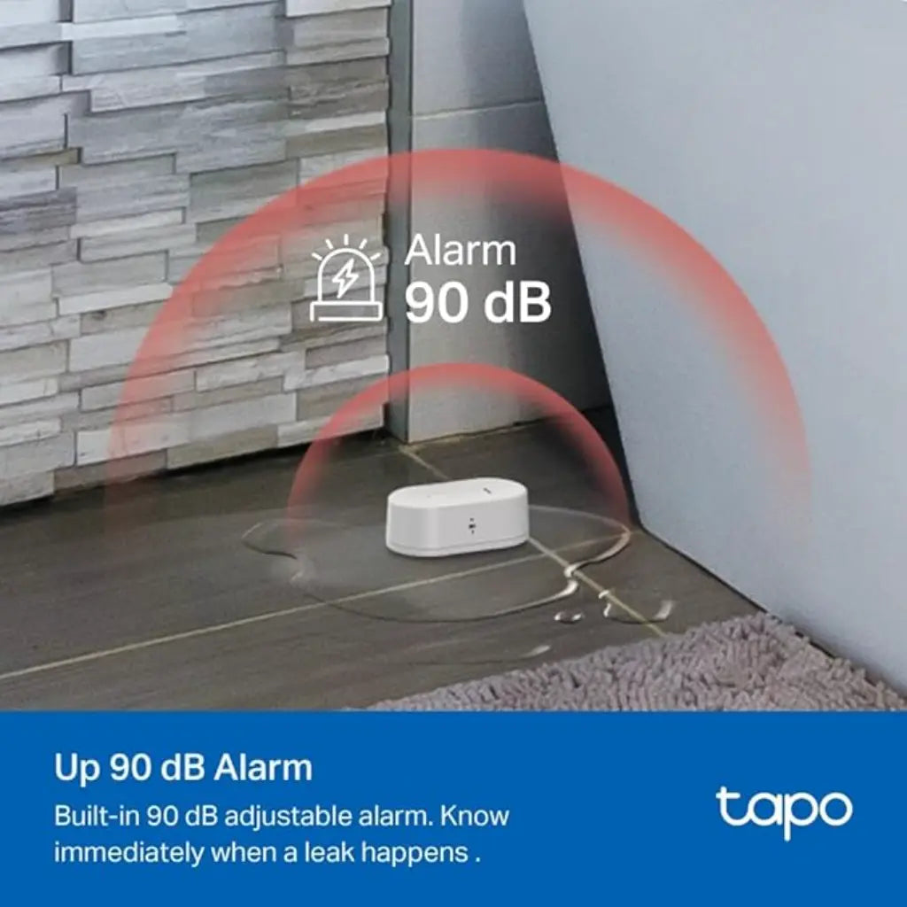 TP-Link Tapo T300 Smart Water Leak Sensor with IP67 Waterproof 90dB Alarm & App Alerts (Hub Required)