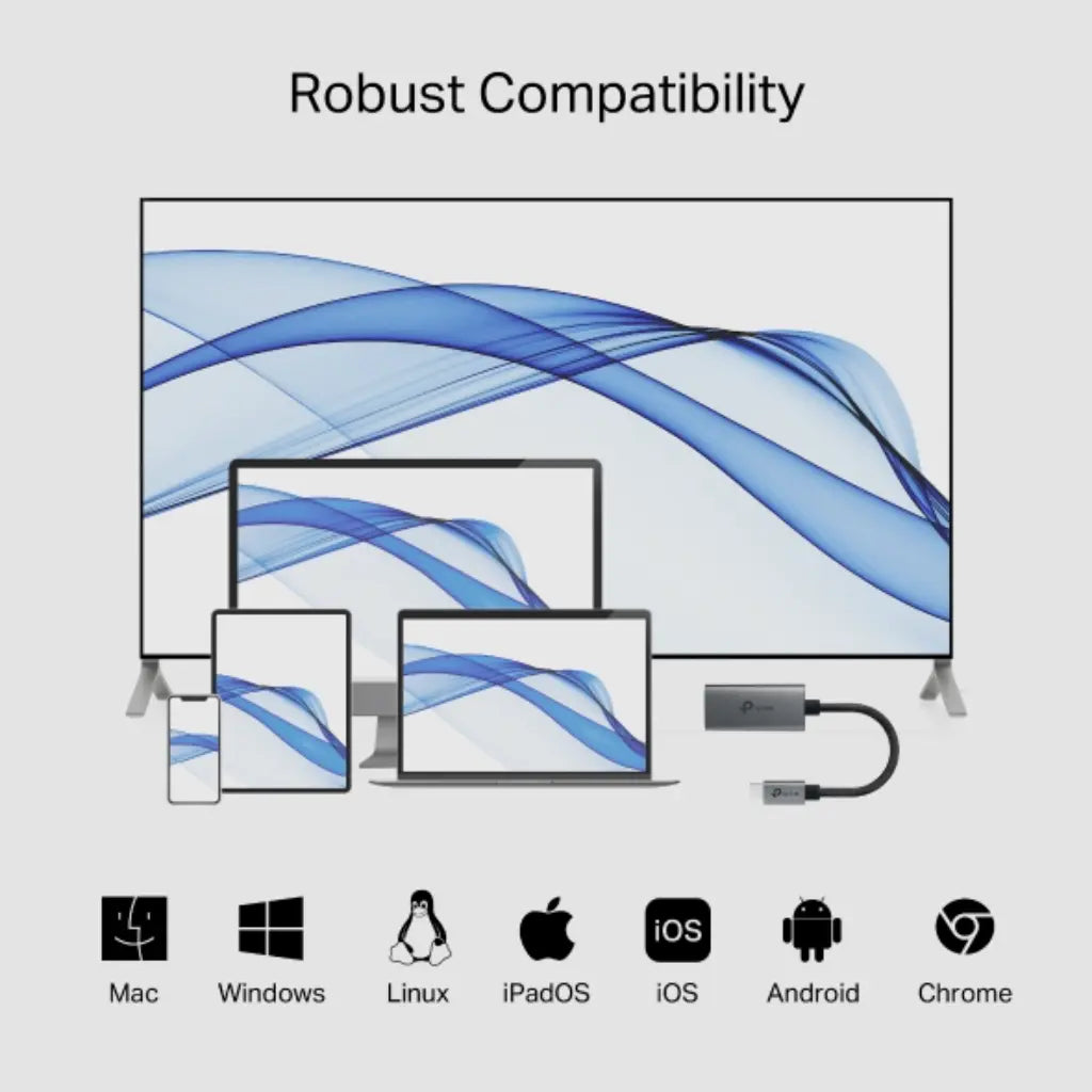 TP-Link UA520C USB Type-C to HDMI Adapter 4K@60Hz Plug & Play Aluminum Alloy-tpstech.in