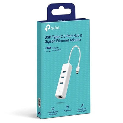 TP-Link UE330C USB Type-C 3-Port Hub with Gigabit Ethernet Adapter USB 3.0-tpstech.in