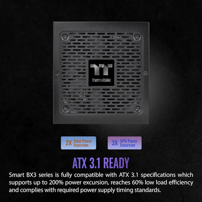 Thermaltake Smart BX3 750W 80 Plus Bronze ATX 3.1 Non-Modular PSU-tpstech.in