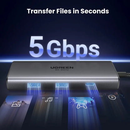 Ugreen Revodok Pro 15852 6-in-1 USB-C Hub with 4K@60Hz DisplayPort 100W PD-tpstech.in