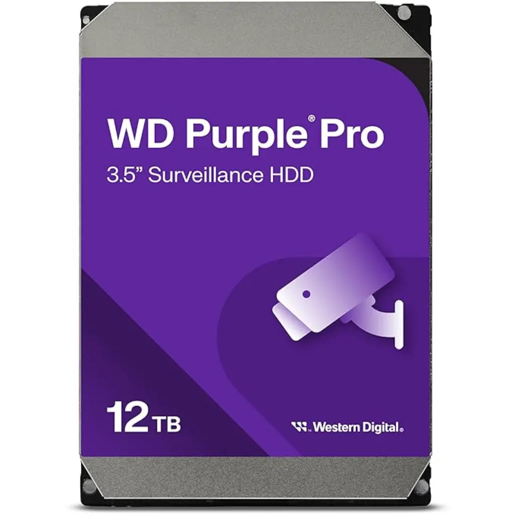 Western Digital Purple Pro 12TB 3.5" SATA 7200RPM Surveillance Hard Disk Drive-tpstech.in