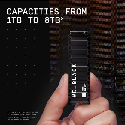 Western Digital WD Black SN850X 8TB M.2 NVMe Internal Gaming SSD with Heatsink - Black-tpstech.in