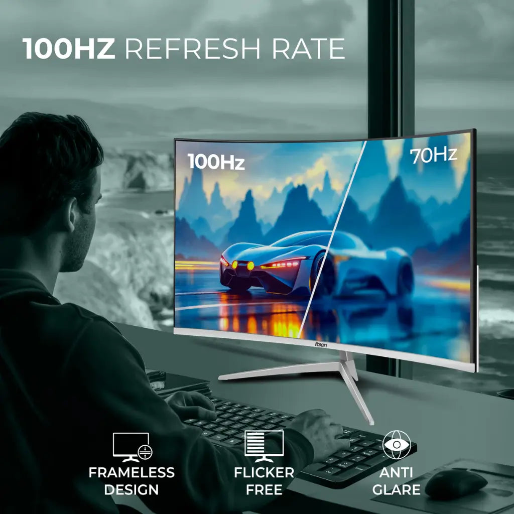 Foxin Elite Pro 24" 100Hz Full HD 1080p Curved LED Monitor