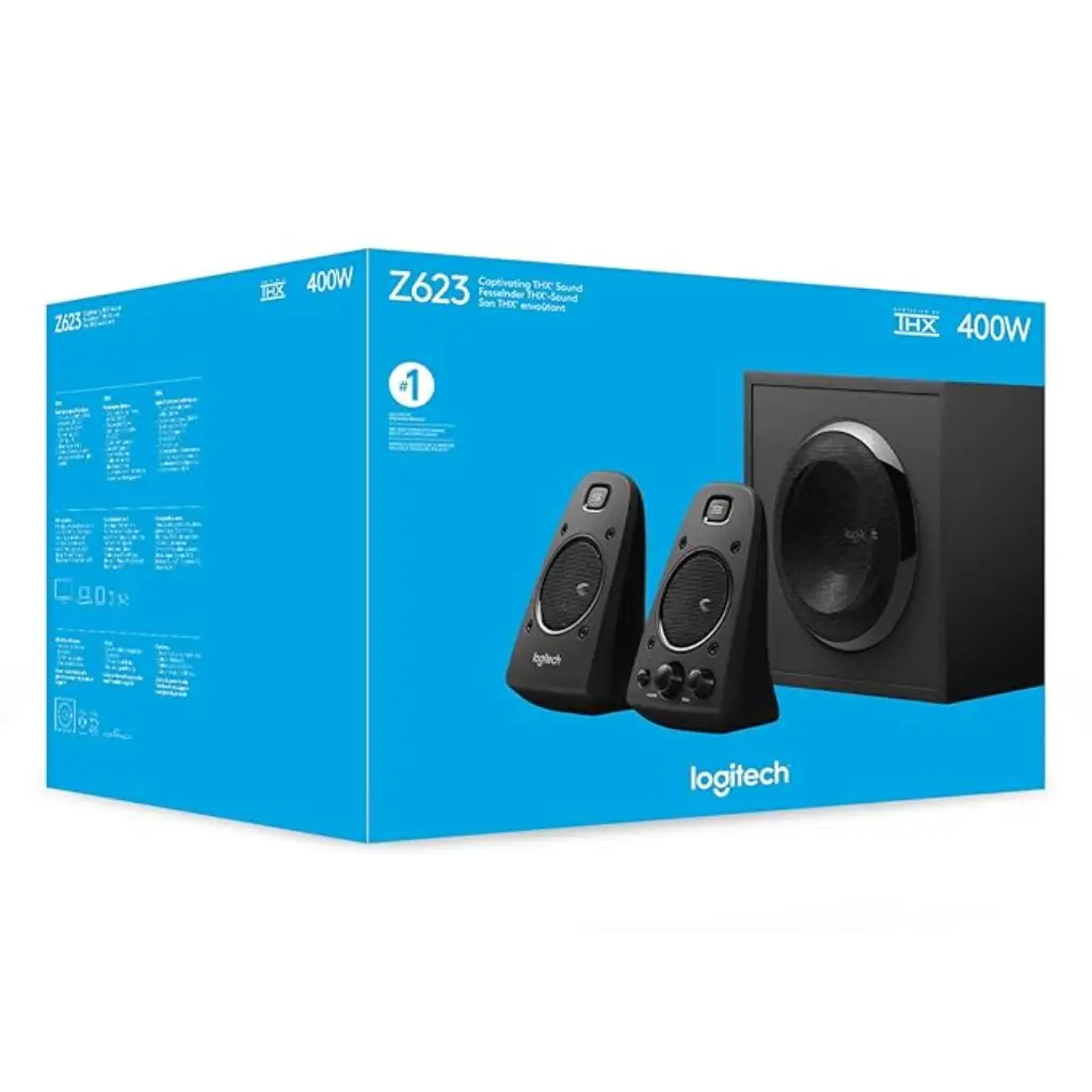 Logitech Z623 2.1 THX 400 Watt 2.1 Channel Wired Speaker with 3.5mm Input