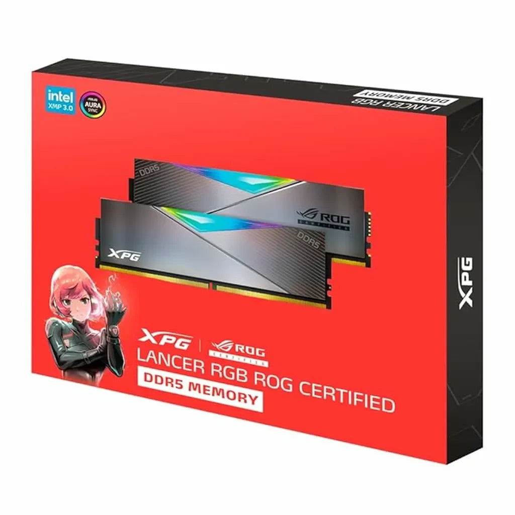 XPG LANCER ROG Certified RGB DDR5 RAM 48GB (2x24GB) 7200MHz CL34 Gaming Desktop Memory