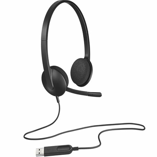 Logitech H340 USB Wired Headset with Noise Cancelling Mic - Black