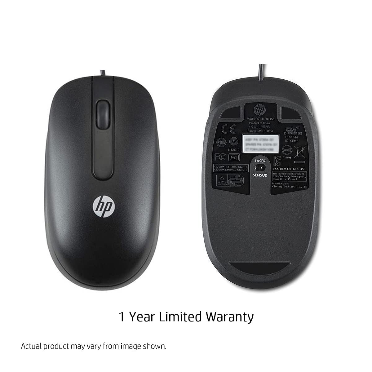 [RePacked] HP Essential USB Optical Wired Mouse with Scroller and 3 Buttons