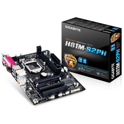 Gigabyte GA-H81M-S2PH Intel H81 LGA1150 Socket DDR3 Micro-ATX Motherboard
