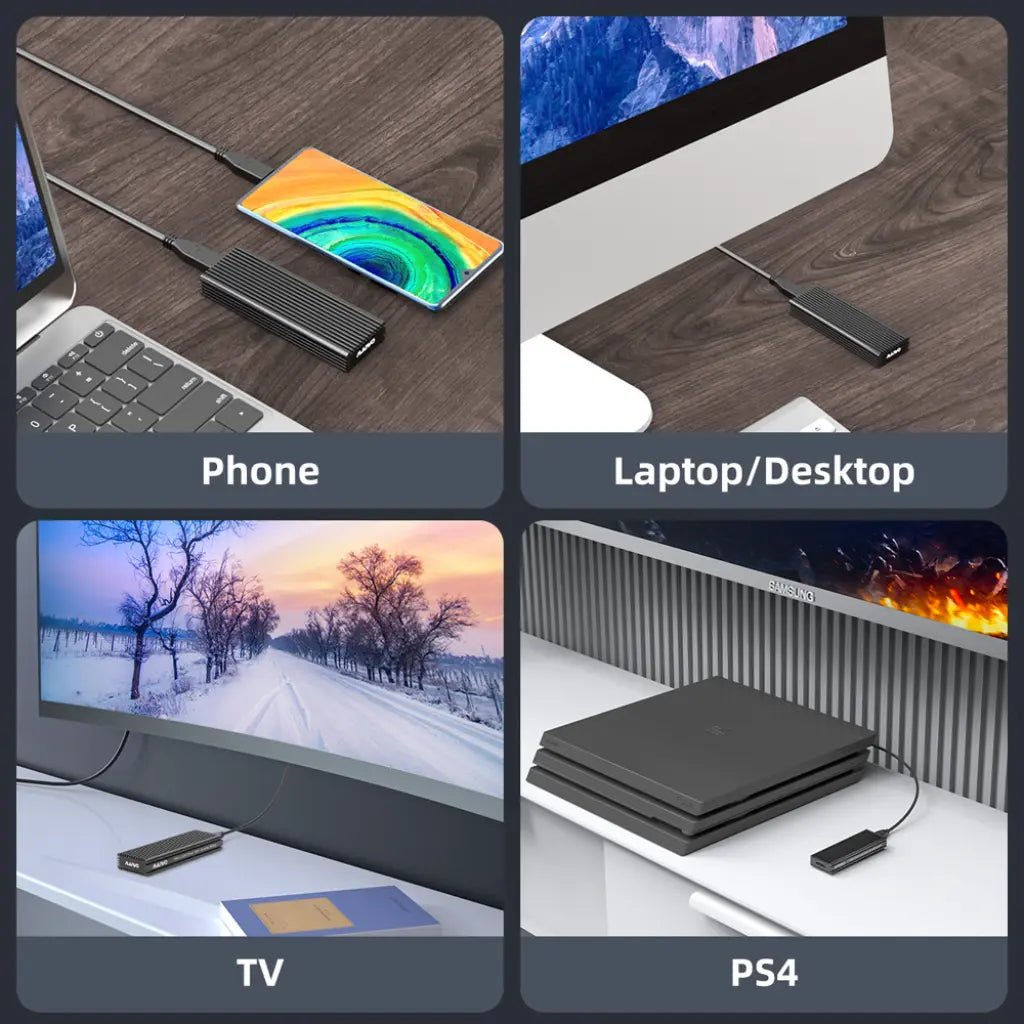 MAIWO K1687P2 USB 3.2 Gen2 Type-C 10Gbps M.2 NVMe SATA SSD Enclosure