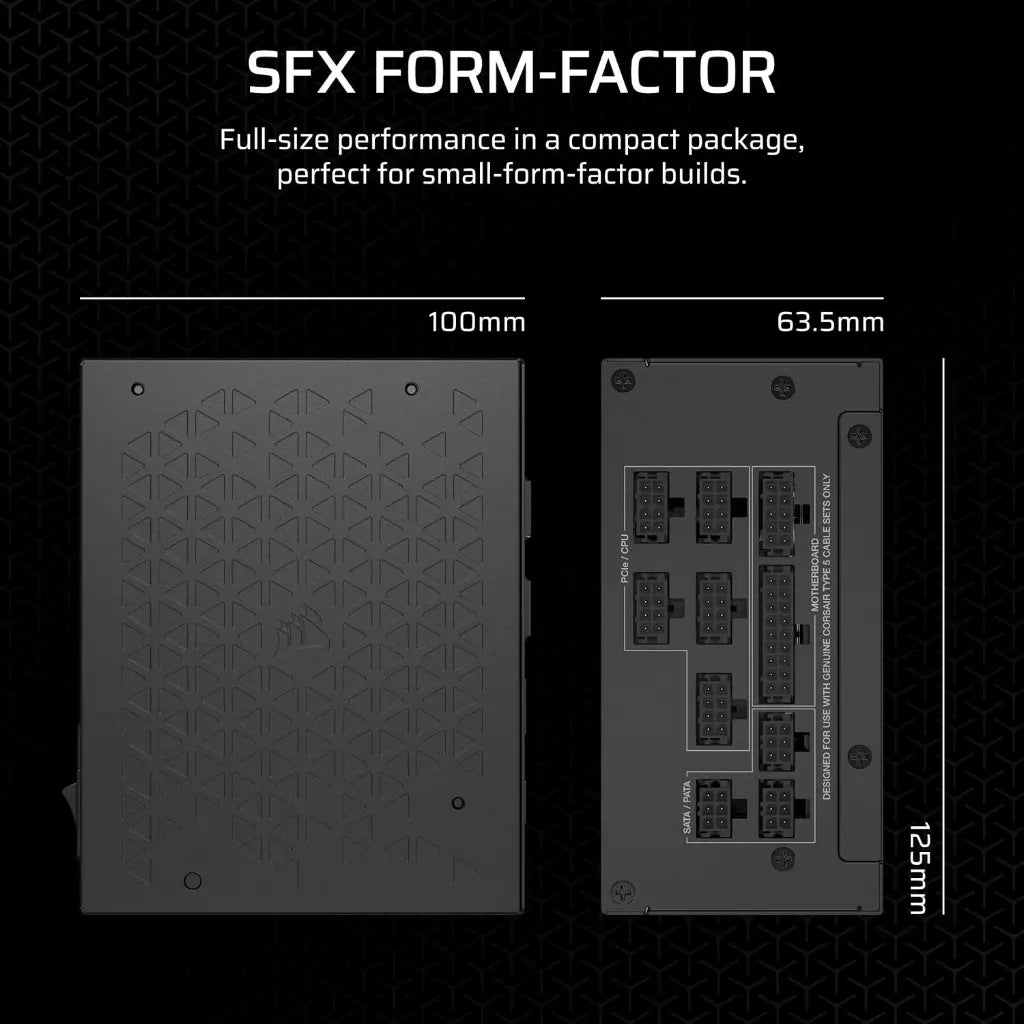 Corsair SF850 850W 80 Plus Platinum Fully Modular SFX Power Supply