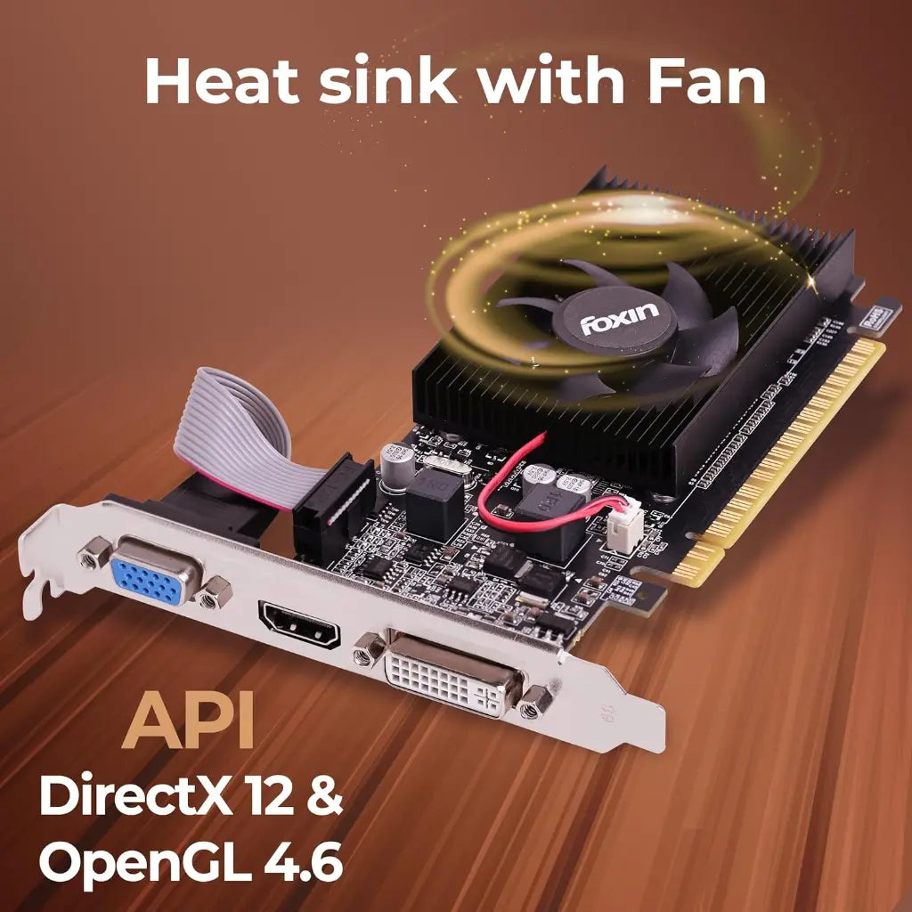 Foxin GT740 4GB 128‑Bit DDR3 High‑Efficiency Desktop Graphics Card