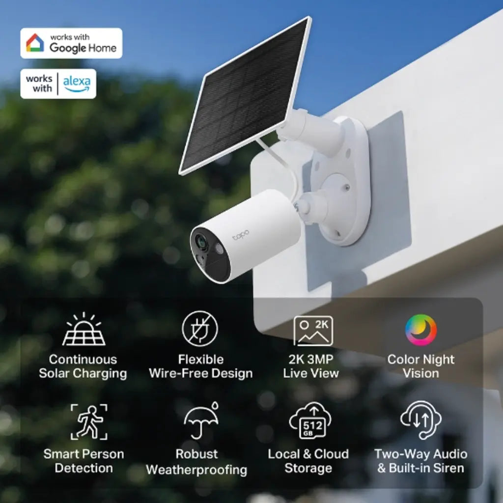 Tapo C410 KIT Solar Powered 3MP 2K QHD Wire Free Security Camera IP65
